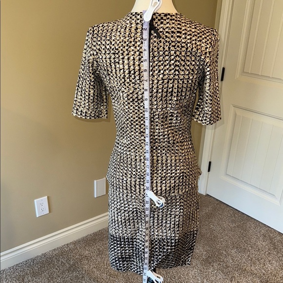 Lord & Taylor Black and Tan 2 Piece Top and Midi Skirt Set Women’s Size M - Picture 6 of 15